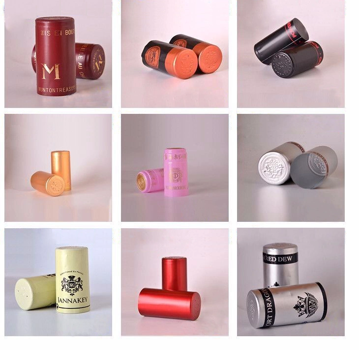 PVC Shrink Capsules for Wine Bottles, Plastic PVC Capsule Packing